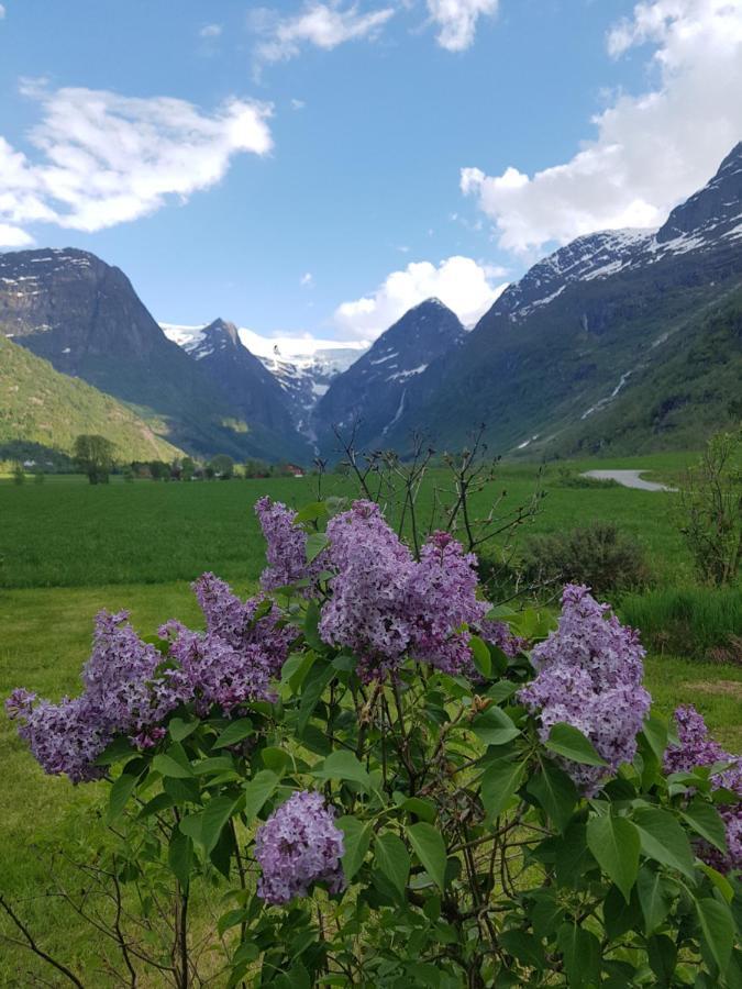Glacier And Waterfall View Briksdalsbre ภายนอก รูปภาพ